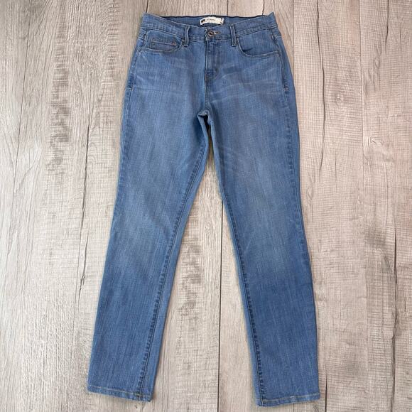 Levi's 515 Bootcut Light Wash Denim Jeans Womens Sz 6 Mid Rise Embroidery WPL423 - Picture 1 of 6